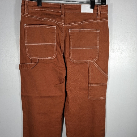 Flying Angel Brown Rust Baggy Jeans Size 9/29 Loose Fit Wide Leg Retro Y2K - Picture 2 of 13
